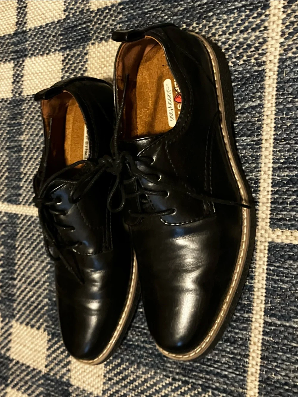 Deer Stags Black Lace-Up Oxford Derbys